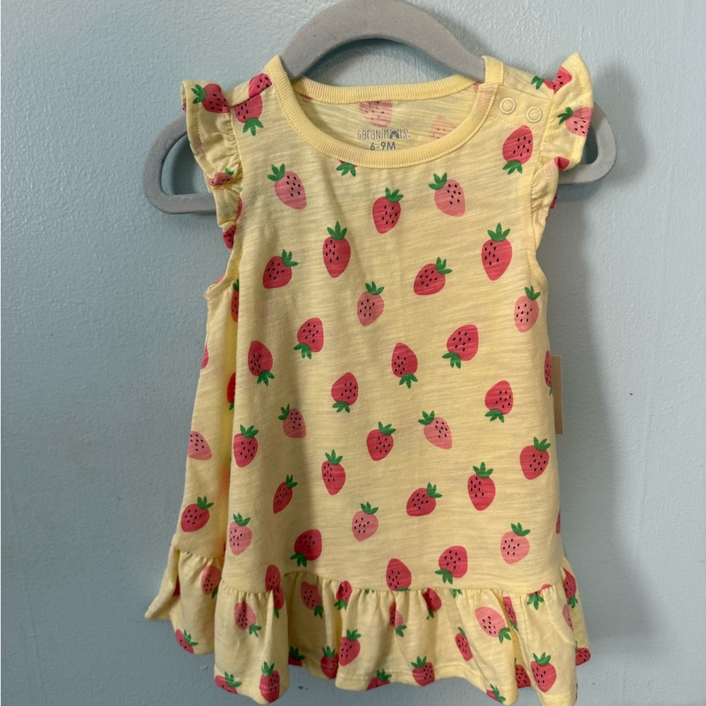 Cat & Jack Yellow Strawberry Print Dress